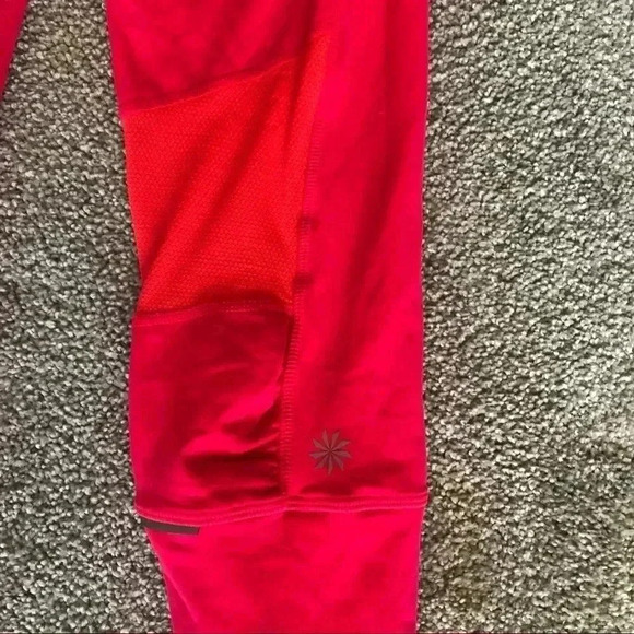Athleta Neon Leggings Cropped Pink Capri Athletic - Picture 5 of 8